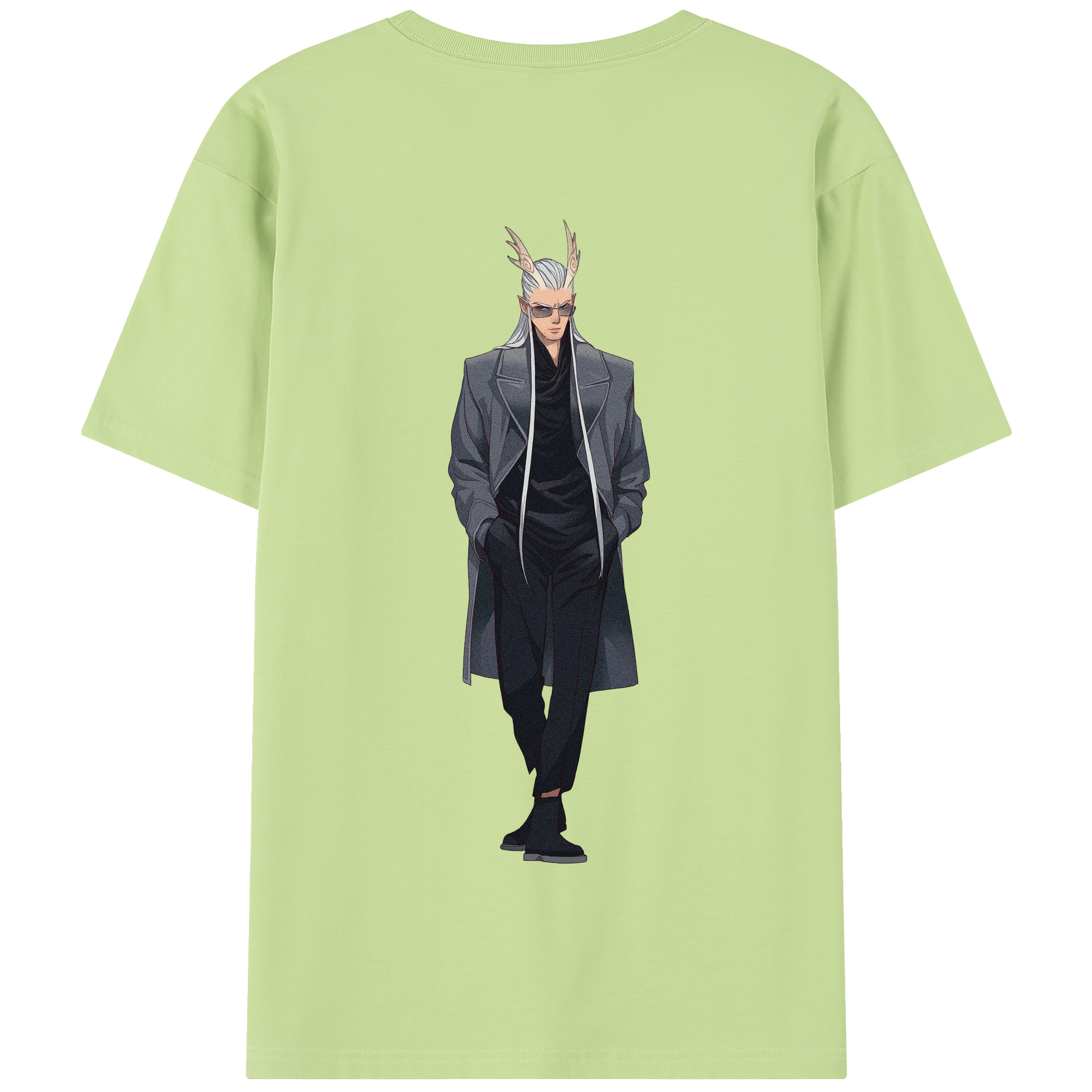 （画像用） Ne Zha 2 ナタ 魔童の大暴れ 綿100％半袖Tシャツ（背面プリント）